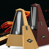 Maxbell Metronome Mechanical Professional Portable Pyramid for Violin Ukulele Guitar Wood Color