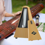Maxbell Metronome Mechanical Professional Portable Pyramid for Violin Ukulele Guitar Wood Color