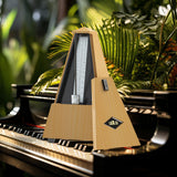 Maxbell Metronome Mechanical Professional Portable Pyramid for Violin Ukulele Guitar Wood Color