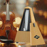 Maxbell Metronome Mechanical Professional Portable Pyramid for Violin Ukulele Guitar Wood Color
