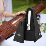 Maxbell Metronome Mechanical Professional Portable Pyramid for Violin Ukulele Guitar Black