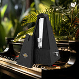 Maxbell Metronome Mechanical Professional Portable Pyramid for Violin Ukulele Guitar Black
