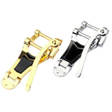 Maxbell 6 Strings Guitar Tailpiece Bridge for Jazz Acoustic Guitar Bass Parts Gold