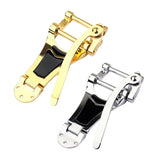 Maxbell 6 Strings Guitar Tailpiece Bridge for Jazz Acoustic Guitar Bass Parts Gold