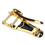 Maxbell 6 Strings Guitar Tailpiece Bridge for Jazz Acoustic Guitar Bass Parts Gold