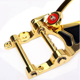 Maxbell 6 Strings Guitar Tailpiece Bridge for Jazz Acoustic Guitar Bass Parts Gold