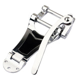 Maxbell 6 Strings Guitar Tailpiece Bridge for Jazz Acoustic Guitar Bass Parts Argent