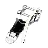 Maxbell 6 Strings Guitar Tailpiece Bridge for Jazz Acoustic Guitar Bass Parts Argent