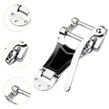 Maxbell 6 Strings Guitar Tailpiece Bridge for Jazz Acoustic Guitar Bass Parts Argent