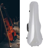 Maxbell 4/4 Violin Hard Case Sturdy Violin Storage for Beginner Violin Player Travel White Stripe