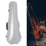 Maxbell 4/4 Violin Hard Case Sturdy Violin Storage for Beginner Violin Player Travel White Stripe