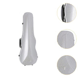 Maxbell 4/4 Violin Hard Case Sturdy Violin Storage for Beginner Violin Player Travel White Stripe