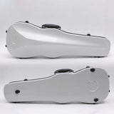 Maxbell 4/4 Violin Hard Case Sturdy Violin Storage for Beginner Violin Player Travel White Stripe
