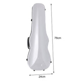 Maxbell 4/4 Violin Hard Case Sturdy Violin Storage for Beginner Violin Player Travel White