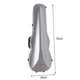 Maxbell 4/4 Violin Hard Case Sturdy Violin Storage for Beginner Violin Player Travel Silver