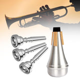 Maxbell Trumpet Mute and Mouthpiece Rhythm Trumpet Mute for Musician Wind Instrument
