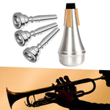 Maxbell Trumpet Mute and Mouthpiece Rhythm Trumpet Mute for Musician Wind Instrument