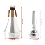 Maxbell Trumpet Mute and Mouthpiece Rhythm Trumpet Mute for Musician Wind Instrument