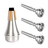 Maxbell Trumpet Mute and Mouthpiece Rhythm Trumpet Mute for Musician Wind Instrument