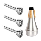 Maxbell Trumpet Mute and Mouthpiece Rhythm Trumpet Mute for Musician Wind Instrument
