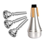Maxbell Trumpet Mute and Mouthpiece Rhythm Trumpet Mute for Musician Wind Instrument