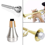 Maxbell Trumpet Mute and Mouthpiece Rhythm Trumpet Mute for Musician Wind Instrument