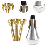Maxbell Rhythm Trumpet Mute with Trumpet Mouthpiece (3C 5C 7C) for Jazz Music Lovers