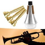 Maxbell Rhythm Trumpet Mute with Trumpet Mouthpiece (3C 5C 7C) for Jazz Music Lovers
