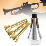 Maxbell Rhythm Trumpet Mute with Trumpet Mouthpiece (3C 5C 7C) for Jazz Music Lovers