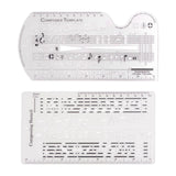 Maxbell Composing Template Stencil Measuring Ruler Multifunction Staff Drawing Ruler A