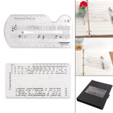 Maxbell Composing Template Stencil Measuring Ruler Multifunction Staff Drawing Ruler A