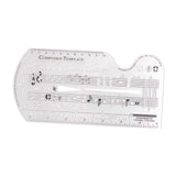 Maxbell Composing Template Stencil Measuring Ruler Multifunction Staff Drawing Ruler A
