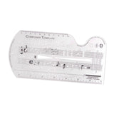 Maxbell Composing Template Stencil Measuring Ruler Multifunction Staff Drawing Ruler A