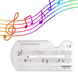 Maxbell Composing Template Stencil Measuring Ruler Multifunction Staff Drawing Ruler A