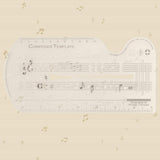 Maxbell Composing Template Stencil Measuring Ruler Multifunction Staff Drawing Ruler A
