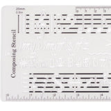 Maxbell Composing Template Stencil Measuring Ruler Multifunction Staff Drawing Ruler B