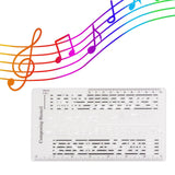 Maxbell Composing Template Stencil Measuring Ruler Multifunction Staff Drawing Ruler B