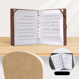Maxbell Music Sheet File Holder Note File Organizer for Home Office Worker Musicians B 30Pcs Inner Pages