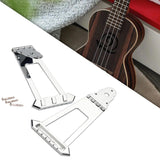 Maxbell Guitar Trapezoidal Tailpiece Bridge Bass Bridge Tailpiece for Archtop Guitar silver