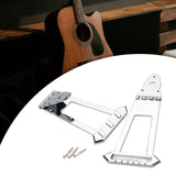 Maxbell Guitar Trapezoidal Tailpiece Bridge Bass Bridge Tailpiece for Archtop Guitar silver