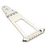 Maxbell Guitar Trapezoidal Tailpiece Bridge Bass Bridge Tailpiece for Archtop Guitar silver