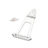 Maxbell Guitar Trapezoidal Tailpiece Bridge Bass Bridge Tailpiece for Archtop Guitar silver