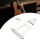 Maxbell Guitar Trapezoidal Tailpiece Bridge Bass Bridge Tailpiece for Archtop Guitar silver