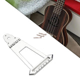 Maxbell Guitar Trapezoidal Tailpiece Bridge Bass Bridge Tailpiece for Archtop Guitar silver