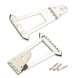 Maxbell Guitar Trapezoidal Tailpiece Bridge Bass Bridge Tailpiece for Archtop Guitar beige