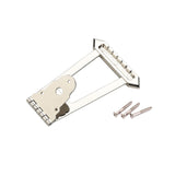 Maxbell Guitar Trapezoidal Tailpiece Bridge Bass Bridge Tailpiece for Archtop Guitar beige