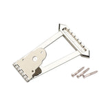 Maxbell Guitar Trapezoidal Tailpiece Bridge Bass Bridge Tailpiece for Archtop Guitar beige