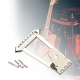 Maxbell Guitar Trapezoidal Tailpiece Bridge Bass Bridge Tailpiece for Archtop Guitar beige