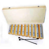 Maxbell Percussion Xylophone Preschool Learning Musical Toy Aluminum Plate Music Bar 10 Tones