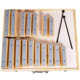 Maxbell Percussion Xylophone Preschool Learning Musical Toy Aluminum Plate Music Bar 17 Tones